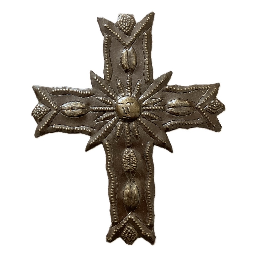 Cross Made From Haitian Steel Oil Drum